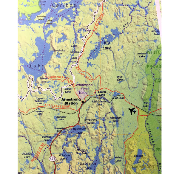 Wabakimi Canoe Routes Planning Map