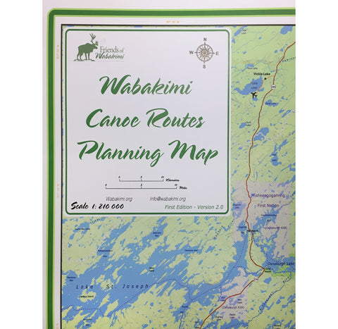 Wabakimi Canoe Routes Planning Map