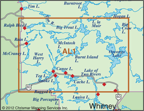 Algonquin Provincial Park 1 Corridor North Map