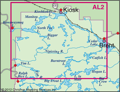 Algonquin Provincial Park 2 Northwest Map